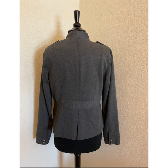 Apt. 9 Military Style Pleated Zippered Jacket - Sz L - Picture 3 of 6
